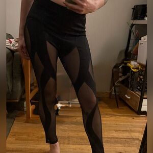 Black Leggings with sexy mesh detail